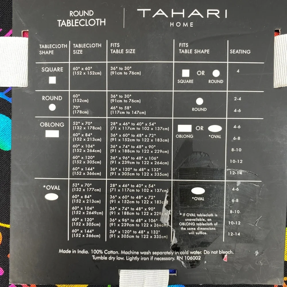Tahari Home Tablecloth 68